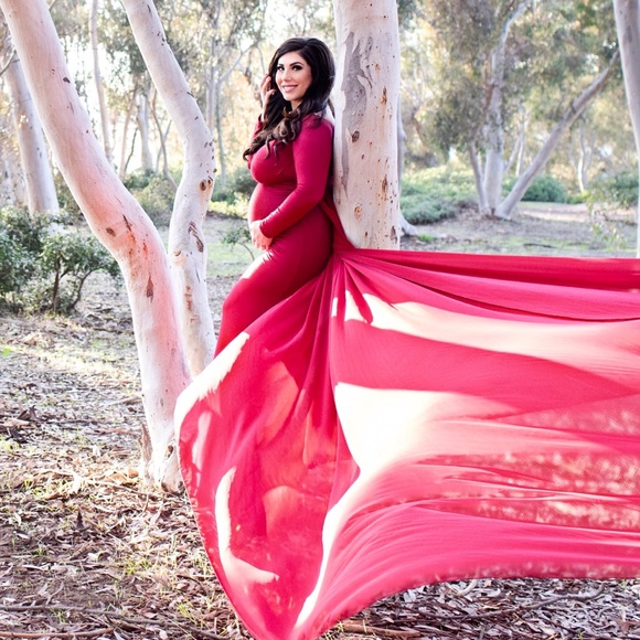 dress with extra long train